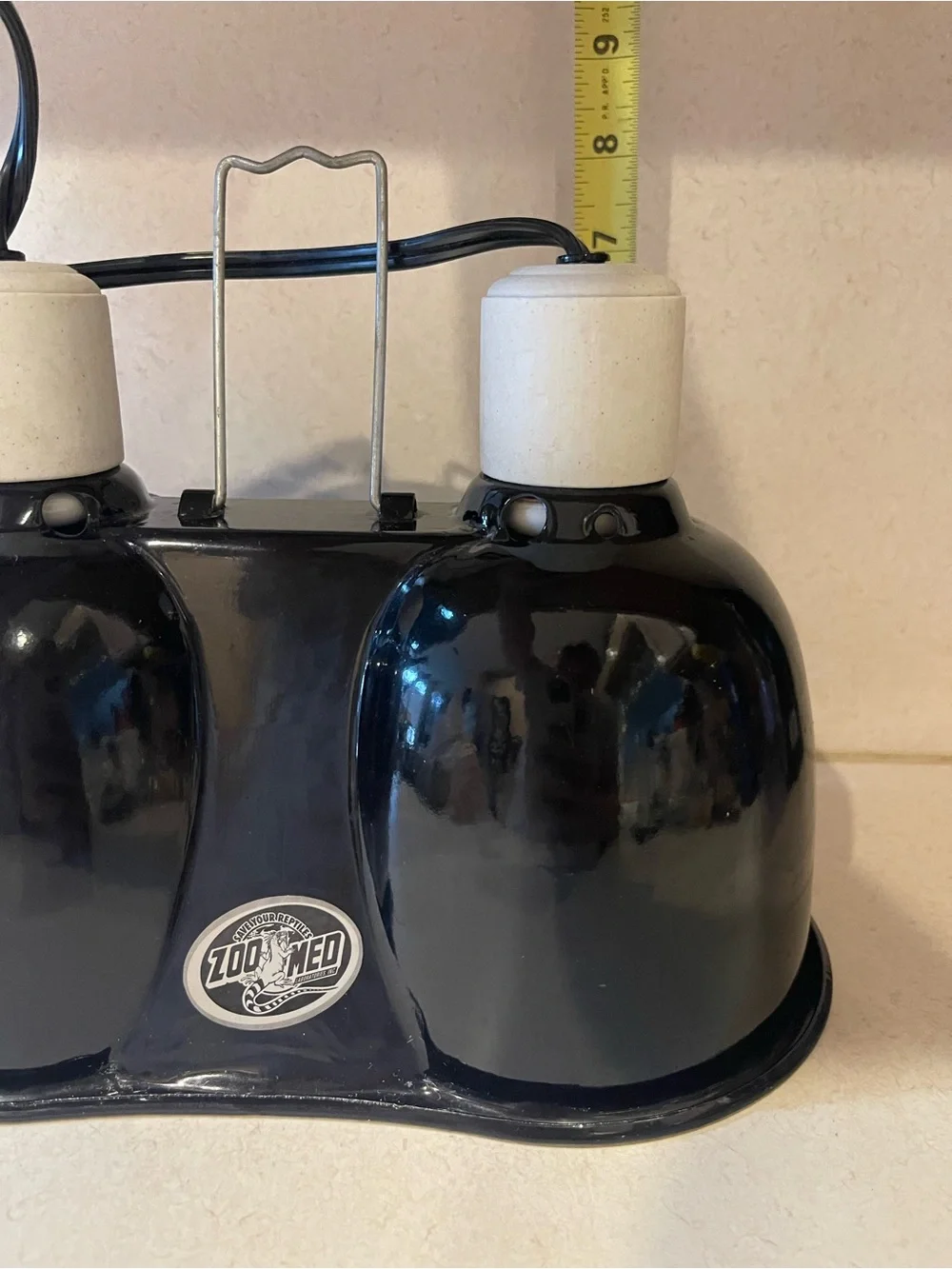 Zoo Med Dual Dome Reptile Heat Lamp Fixture & Two Different Bulbs